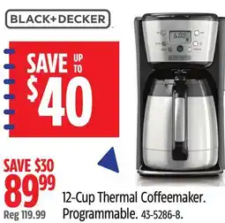 Canadian Tire Black & Decker 12-Cup Thermal Coffeemaker offer