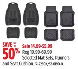 Canadian Tire MotoMaster Selected Mat Sets, Runners and Seat Cushion offer