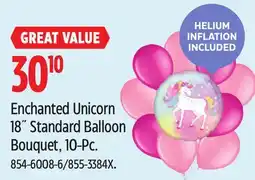Canadian Tire Unicorn Enchanted Unicorn 18˝ Standard Balloon Bouquet offer