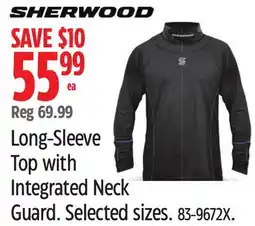 Canadian Tire Sherwood Long-Sleeve Top with Integrated Neck Guard offer