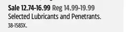 Canadian Tire WD-40 Selected Lubricants and Penetrants offer