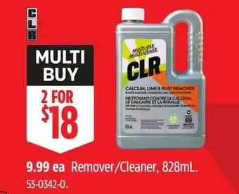 Canadian Tire CLR Remover/Cleaner offer