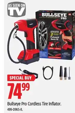 Canadian Tire Bullseye Pro Cordless Tire Inflator offer