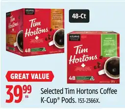 Canadian Tire Keurig Selected Tim Hortons Coffee K-Cup Pods offer