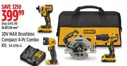 Canadian Tire 20V MAX Brushless Compact 4-Pc Combo Kit offer