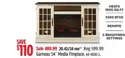 Canadian Tire Canvas Garneau 54˝ Media Fireplace offer