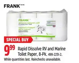 Canadian Tire Frank Rapid Dissolve RV and Marine Toilet Paper, 8-Pk offer