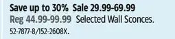 Canadian Tire CANVAS Selected Wall Sconces offer