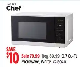 Canadian Tire MASTER Chef 0.7 Cu-Ft Microwave, White offer