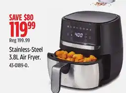 Canadian Tire Vida by PADERNO Stainless-Steel 3.8L Air Fryer offer