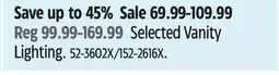 Canadian Tire canvas Selected Vanity Lighting offer