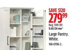 Canadian Tire Sauder Large Pantry. White offer