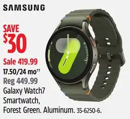 Canadian Tire Samsung Galaxy Watch7 Smartwatch, Forest Green. Aluminum offer