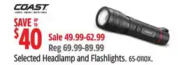 Canadian Tire COAST Selected Headlamp and Flashlights offer