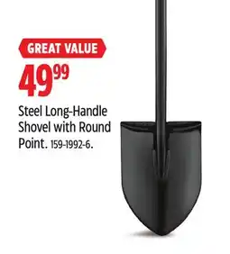 Canadian Tire Fiskars Steel Long-Handle Shovel with Round Point offer