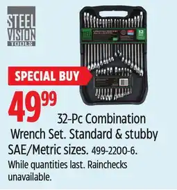 Canadian Tire SteelVision Combination Wrench Set, Stubby/Standard Sizes, SAE/Metric, 32-pc offer