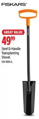 Canadian Tire Fiskars Steel D-Handle Transplanting Shovel offer