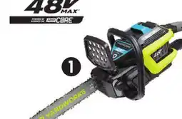 Canadian Tire Yardworks 48 V Max Lithium-ion Brushless Chainsaw, 4 Ah Battery Included , 14-in offer