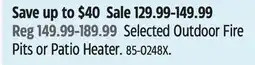 Canadian Tire For Living Selected Outdoor Fire Pits or Patio Heater offer