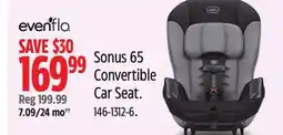 Canadian Tire Evenflo Sonus 65 Convertible Car Seat offer