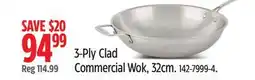 Canadian Tire Lagostina 3-Ply Clad Commercial Wok, 32cm offer