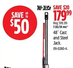 Canadian Tire 48˝Cast and Steel Jack offer