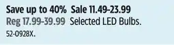 Canadian Tire NOMA Selected LED Bulbs offer