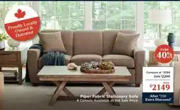 La Z Boy Piper Fabric Stationary Sofa offer