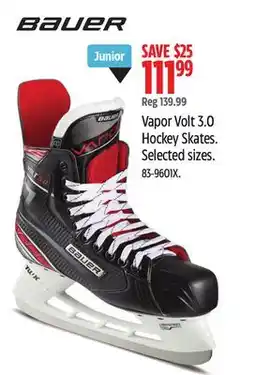 Canadian Tire Vapor Volt 3.0 Hockey Skates. Selected sizes offer