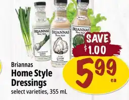 Farm Boy Briannas Home Style Dressings offer