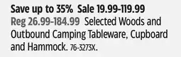 Canadian Tire Outbound Selected Woods and Outbound Camping Tableware offer