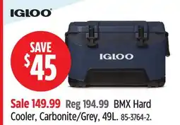 Canadian Tire Igloo BMX Hard Cooler, Carbonite/Grey, 49L offer