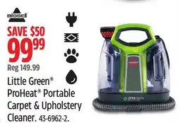 Canadian Tire Bissell Little Green ProHeat Portable Carpet & Upholstery Cleaner offer