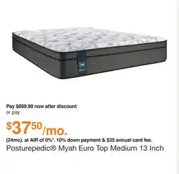 Ashley Furniture Posturepedic Myah Euro Top Medium 13 Inch Mattress, Size: Queen by Sealy offer