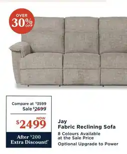 La Z Boy Jay Fabric Reclining Sofa offer