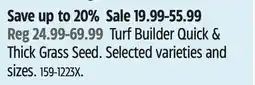 Canadian Tire Scotts Turf Builder Quick + Thick Grass Seed offer