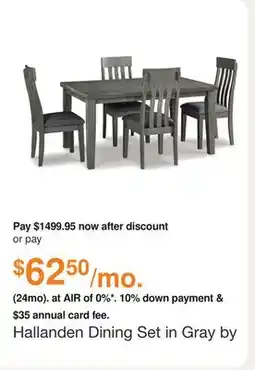 Ashley Furniture Hallanden Dining Set in Gray by Ashley offer