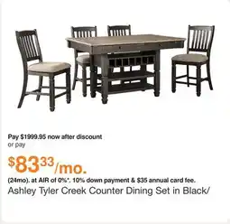 Ashley Furniture Ashley Tyler Creek Counter Dining Set in Black/Gray offer