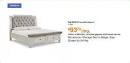 Ashley Furniture Havalance- Storage Bed in Beige, Size: Queen by Ashley offer