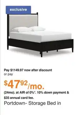 Ashley Furniture Portdown- Storage Bed in Black, Size: Queen by Ashley offer