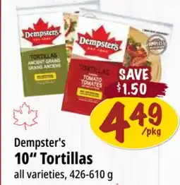 Farm Boy Dempster's 10 Tortillas offer