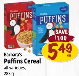 Farm Boy Barbara's Puffins Cereal offer