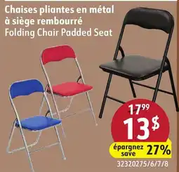 Sushi Shop Folding Chair Padded Seat offer