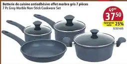 Sushi Shop 7 Pc Grey Marble Non-Stick Cookware Set offer