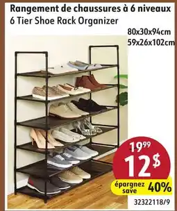 Sushi Shop 6 Tier Shoe Rack Organizer offer