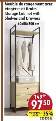 Sushi Shop Storage Cabinet with Shelves and Drawers offer