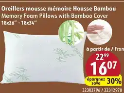 Sushi Shop Memory Foam Pillows with Bamboo Cover offer