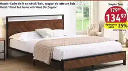 Sushi Shop Metal / Wood Bed Frame with Wood Slat Support offer