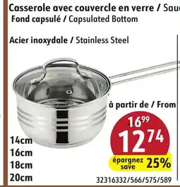 Sushi Shop Saucepan with Glass Lid offer
