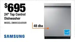 Home Depot 24 Top Control Dishwasher offer